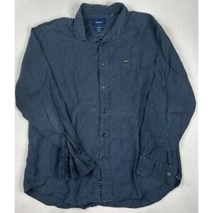 Faconnable‎ Deauville Classic Fit Button Up Linen Shirt XL Men's Long Sleeve